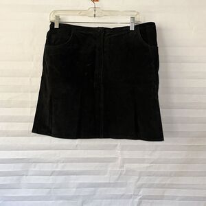 Junction West Women's Black Suede Skirt Size 14 Classic Western Style